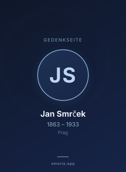 Gedenkportrait von Jan Smrček