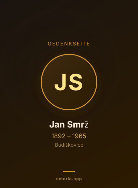 Gedenkportrait von Jan Smrž