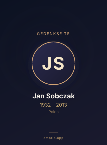 Gedenkportrait von Jan Sobczak
