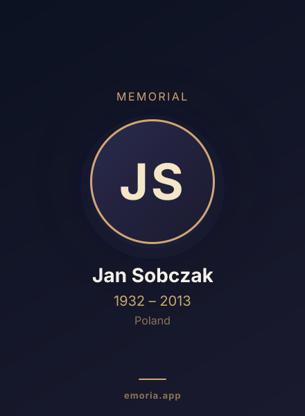 Memorial portrait of Jan Sobczak