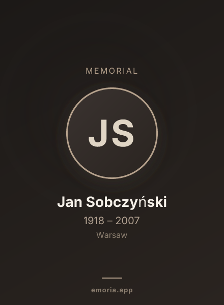 Memorial portrait of Jan Sobczyński