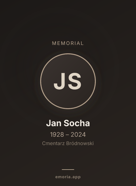 Memorial portrait of Jan Socha