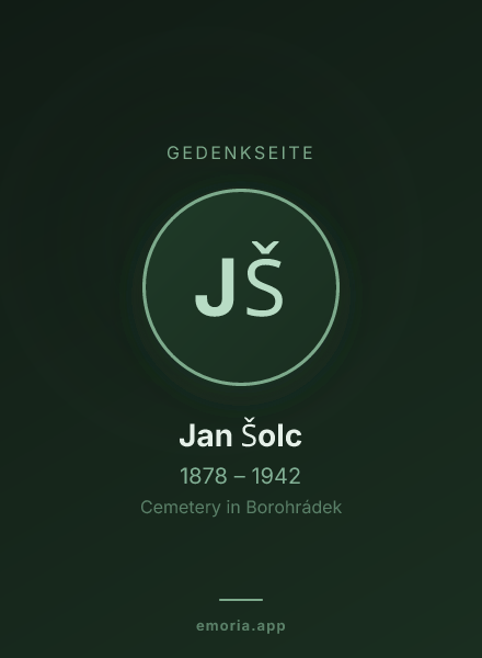 Gedenkportrait von Jan Šolc