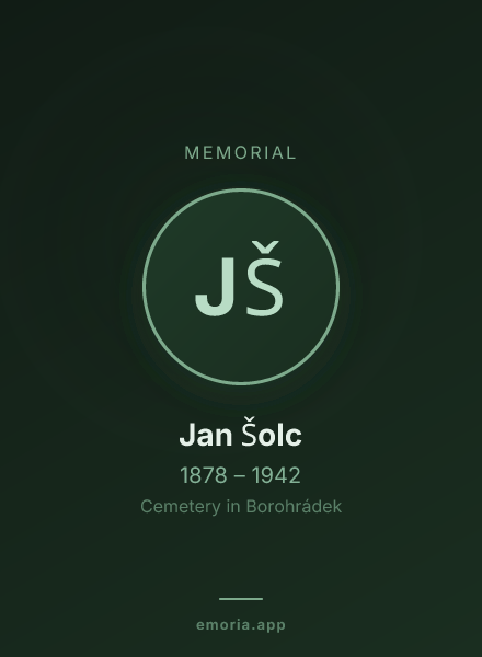 Memorial portrait of Jan Šolc