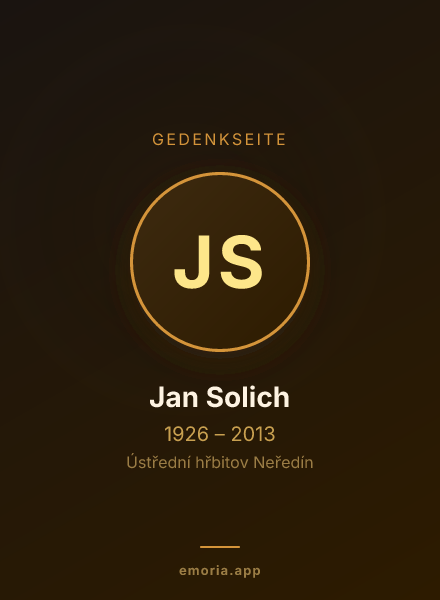 Gedenkportrait von Jan Solich