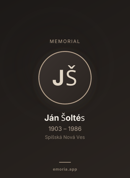 Memorial portrait of Ján Šoltés