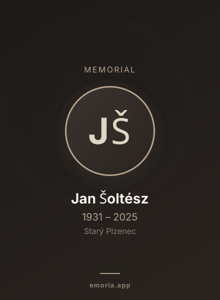 Memorial portrait of Jan Šoltész