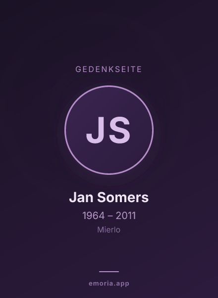 Gedenkportrait von Jan Somers