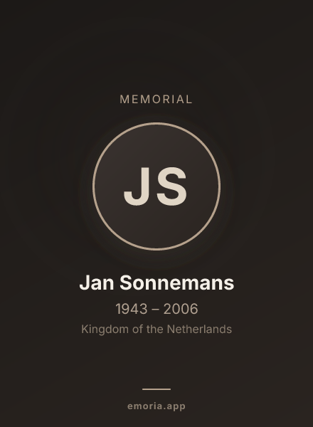 Memorial portrait of Jan Sonnemans
