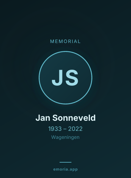 Memorial portrait of Jan Sonneveld