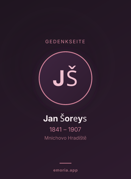Gedenkportrait von Jan Šoreys
