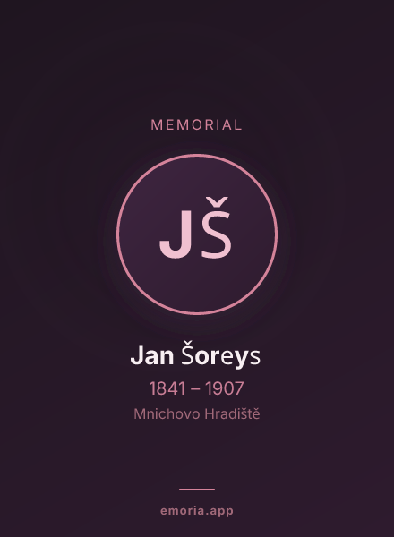 Memorial portrait of Jan Šoreys