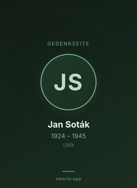Gedenkportrait von Jan Soták