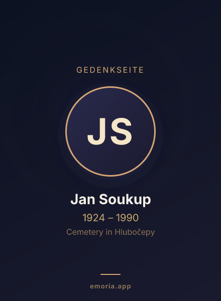 Gedenkportrait von Jan Soukup