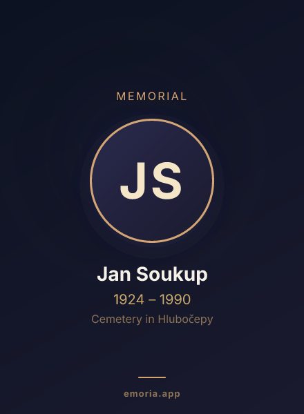 Memorial portrait of Jan Soukup