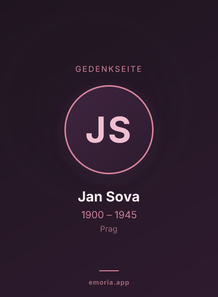 Gedenkportrait von Jan Sova