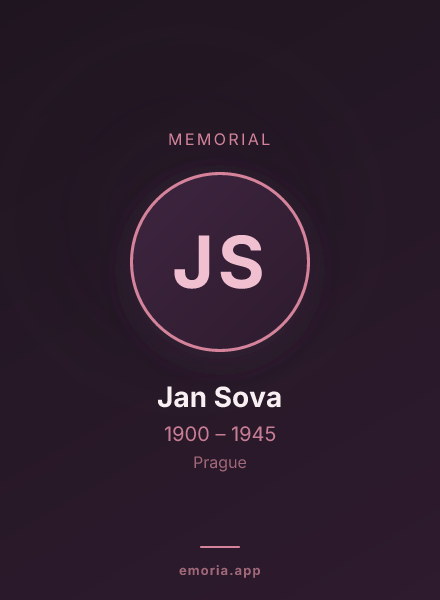 Memorial portrait of Jan Sova