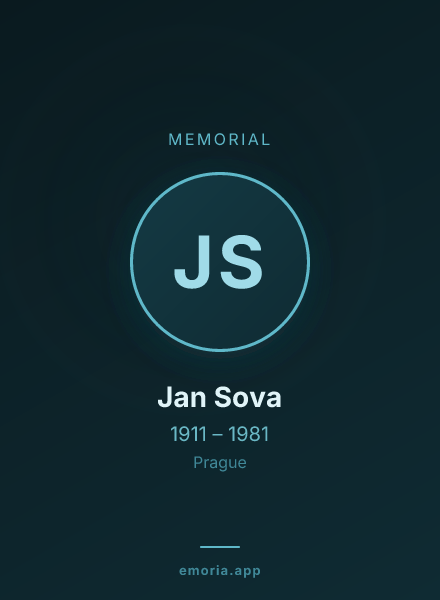 Memorial portrait of Jan Sova