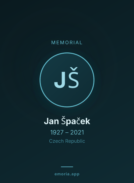 Memorial portrait of Jan Špaček