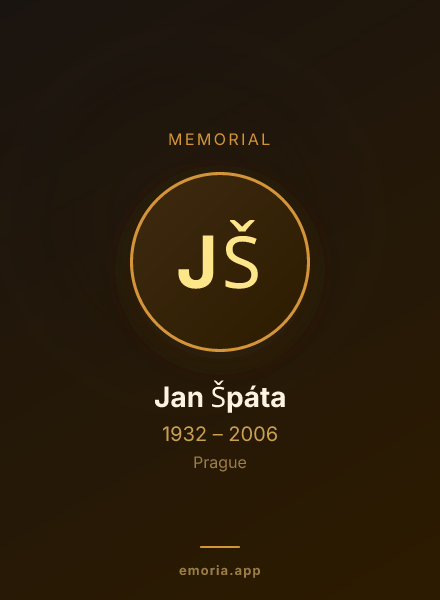 Memorial portrait of Jan Špáta
