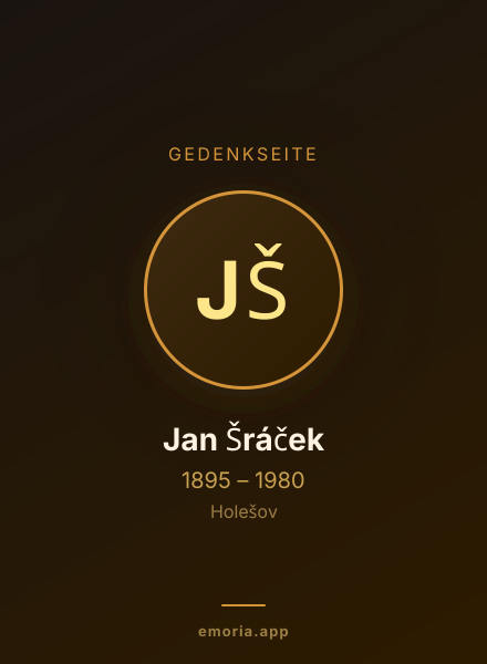 Gedenkportrait von Jan Šráček