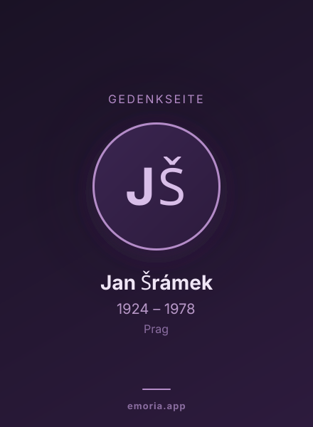 Gedenkportrait von Jan Šrámek