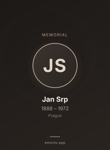 Memorial portrait of Jan Srp