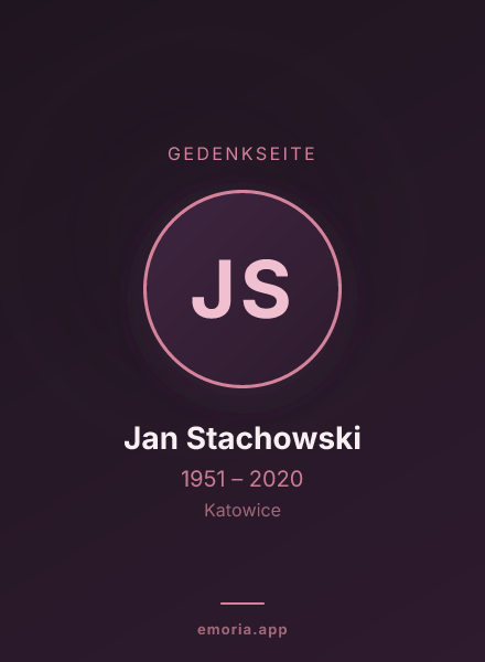 Gedenkportrait von Jan Stachowski