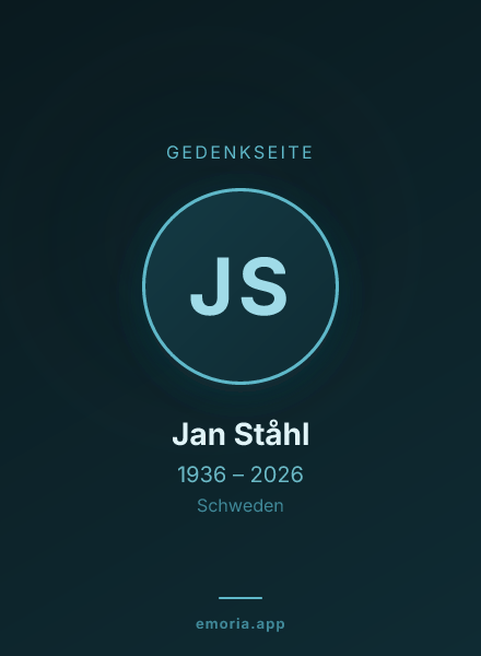 Gedenkportrait von Jan Ståhl