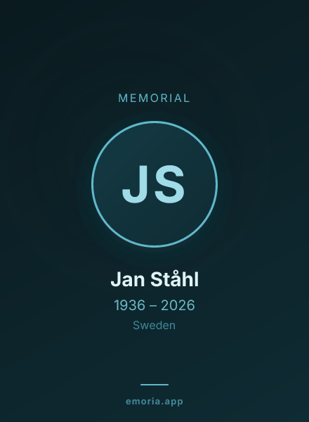 Memorial portrait of Jan Ståhl