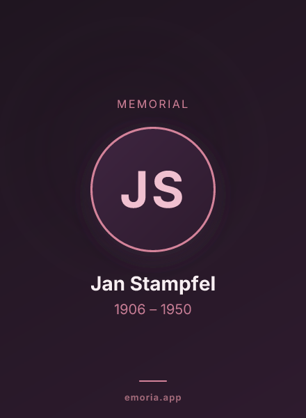 Memorial portrait of Jan Stampfel