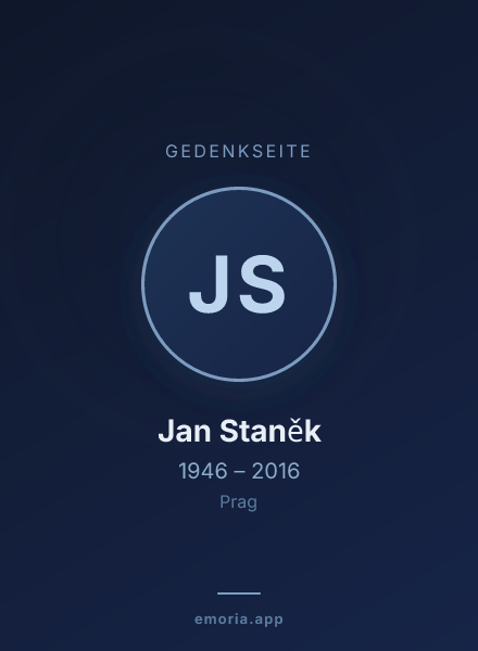 Gedenkportrait von Jan Staněk