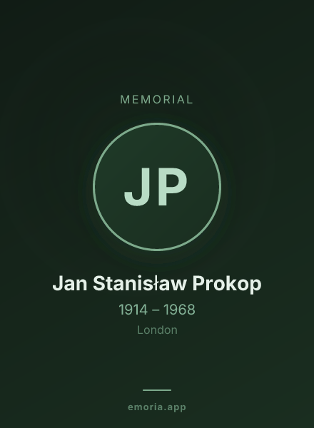 Memorial portrait of Jan Stanisław Prokop