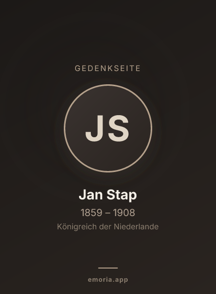 Gedenkportrait von Jan Stap