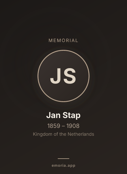 Memorial portrait of Jan Stap