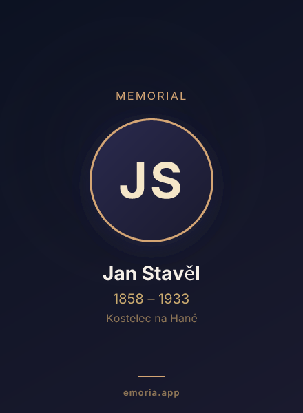 Memorial portrait of Jan Stavěl