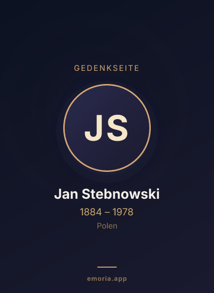 Gedenkportrait von Jan Stebnowski