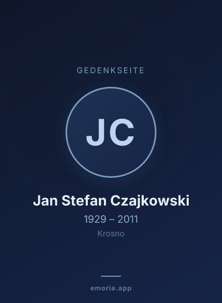Gedenkportrait von Jan Stefan Czajkowski