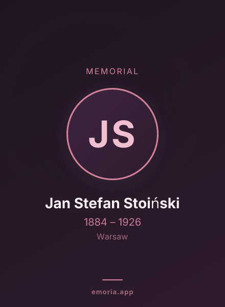 Memorial portrait of Jan Stefan Stoiński