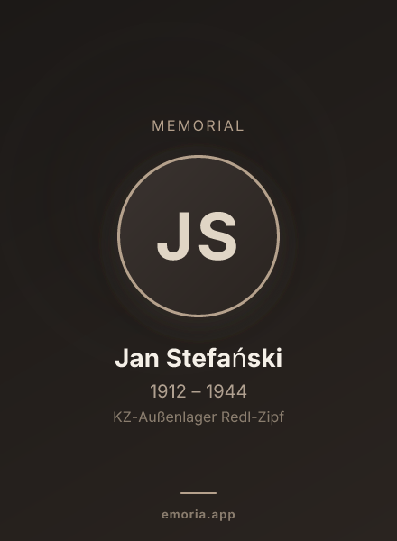 Memorial portrait of Jan Stefański