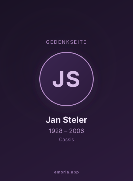 Gedenkportrait von Jan Steler