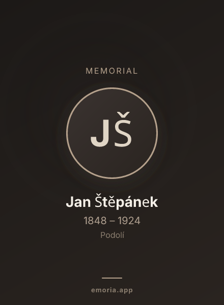 Memorial portrait of Jan Štěpánek