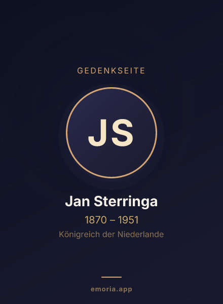 Gedenkportrait von Jan Sterringa