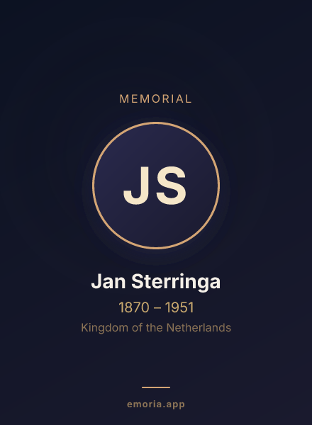 Memorial portrait of Jan Sterringa