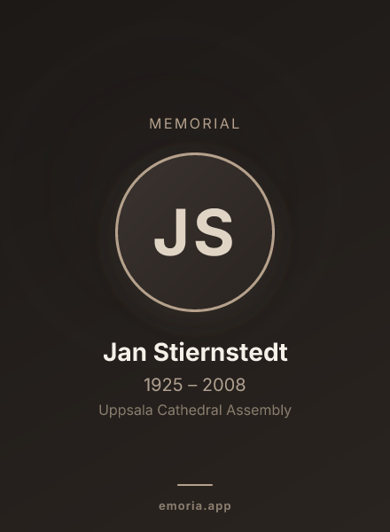 Memorial portrait of Jan Stiernstedt