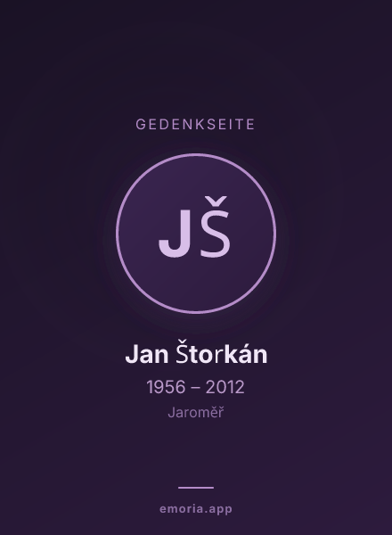 Gedenkportrait von Jan Štorkán