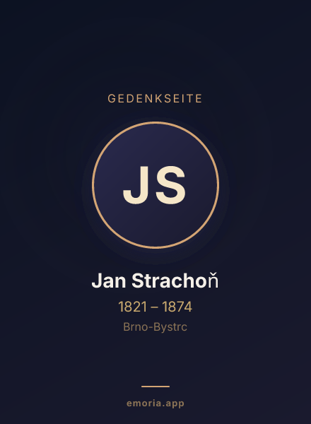 Gedenkportrait von Jan Strachoň