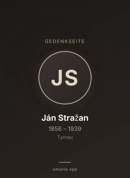 Gedenkportrait von Ján Stražan