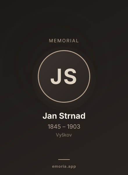 Memorial portrait of Jan Strnad