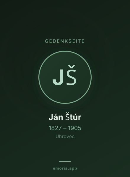 Gedenkportrait von Ján Štúr